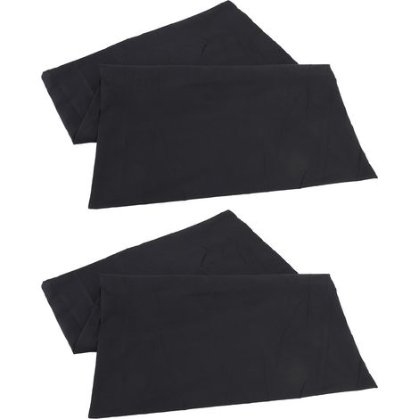 Lot de 2 taies d'oreiller à fermeture portefeuille, résistantes aux taches, couleur unie, douces, pour chambre à coucher, 48 x 74 cm, noir. (1/5)