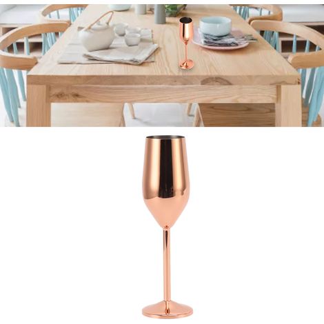 Verres à pied en acier inoxydable, verres à vin originaux pour bar, coupes à champagne (1/5)