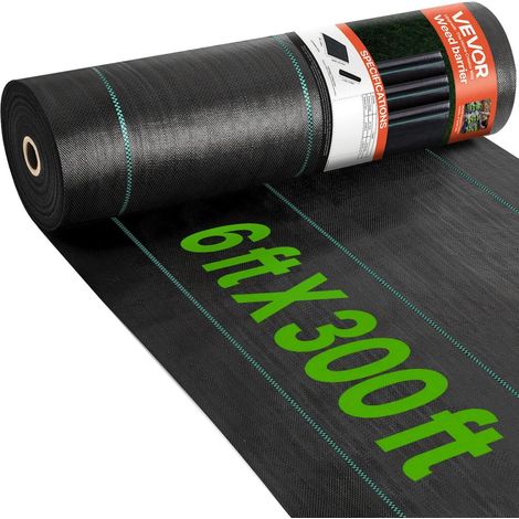 Pour Jardinier Pose Facile Bâche Tissée Anti-Mauvaises Herbes 91,4x1,83m Polypropylène Perméable Anti-UV Allée (1/5)