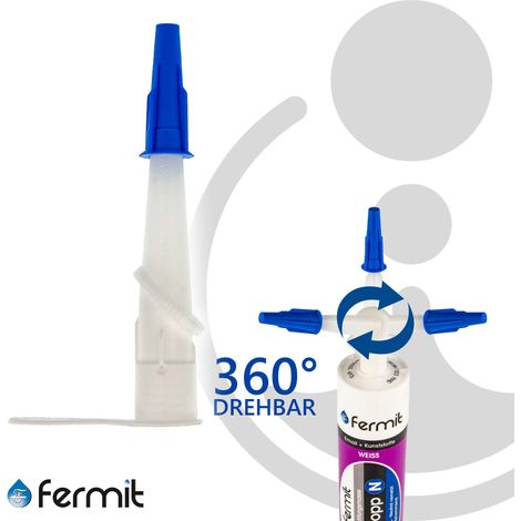 Fermit Kartuschenspitze, 360 Grad drehbar, 90° knickbar, wieder verschließbar - 16034 (1/4)