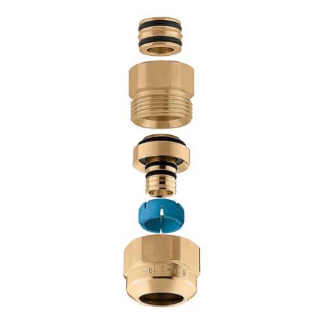Raccord de diamètre auto-adaptatif pour tubes en plastique. Ø intérieur 15,5-16 Ø extérieur 18-20 DARCAL Caleffi 680064  15,5-16 - 18-20