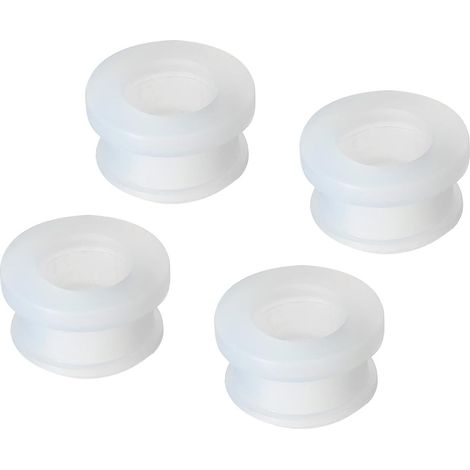4Pcs Bouchon Passe Fil Caoutchouc Diamètre d'Installation de 15mm, ID 11mm, Hauteur 12mm Passe-Câble Transparent Joint Anti-Rayures pour Boîte Électrique et Conduit de Câble (1/5)