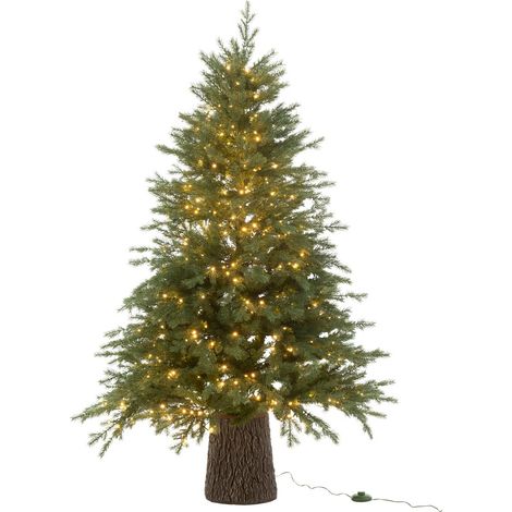 Sapin de Noël Artificiel 600 LED "Tronc" 150cm Vert (1/4)