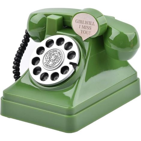 Tirelire en forme de téléphone, boîte à monnaie, bocal, décoration intérieure, verte (1/5)