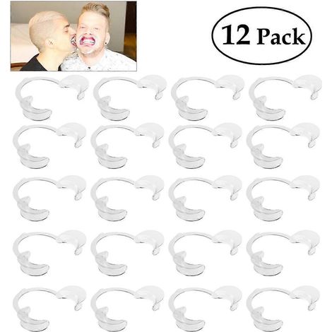 BESTOYARD Lot de 12 écarteurs buccaux jetables en forme de C pour joues, lèvres et joues, accessoire de jeu amusant pour adultes (1/3)
