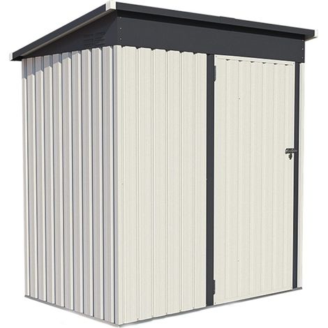 YODOLLA 3x5FT Garden Metal Storage Shed with Lockable Door Utility Room Tool Shed For Garden,White (1/5)