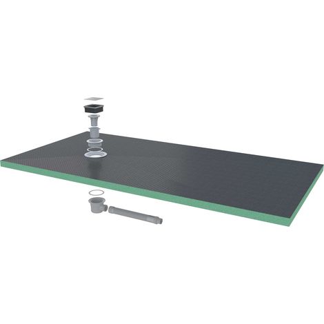 Océan Receveur de douche 1800x900 mm, recoupable et à carreler. Étanchéité renforcée, 40 mm d'épaisseur, inclut kit étanchéité, bonde et tuyau (1/5)