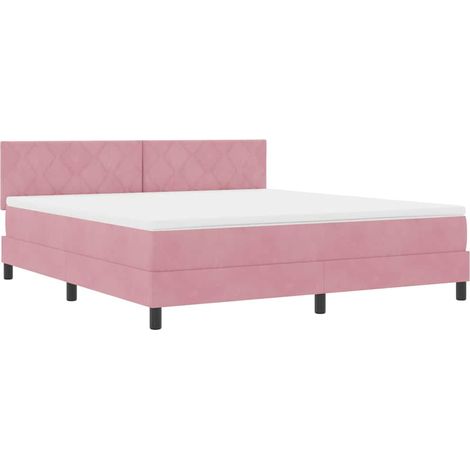 Maison Exclusive - Letto a Sorgente LED con testiera Rosa 180 x 200 cm Velluto (1/5)
