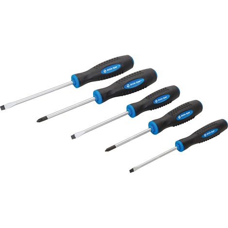 Premium Schraubendreher Set mit Weichgriff 5-tlg. PH1 PH2 SL4 SL5.5 SL6.5 (1/2)