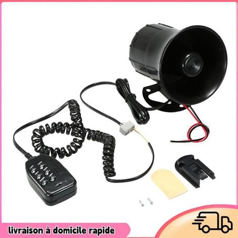Conférencier de sirène de voiture, 12V 50W 6 TON TONE VOIR LOURD AVERTISSEMENT ALARMA (1/3)