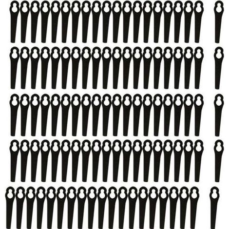 pair Lot de 100 Lame en plastique de rechange pour Coupe-bordure Bosch ART 23-18 LI/26-18LI Noir (1/2)
