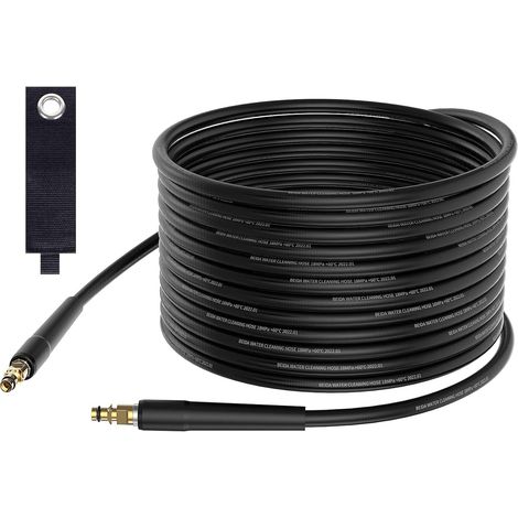 15M Tuyau Nettoyeur Haute Pression pour Kärcher K Série K2 K3 K4 K5 K6 K7, Flexible Haute Pression de Remplacement avec Connecteur Rapide, Haute Pression Accessoires,180BAR / 2610PSI