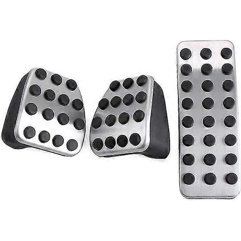 Couvre-pédales en acier inoxydable pour Mercedes-Benz AB CLA GLA GLE ML GL R W164 W166 X156 X164 X166 (2012-2015) - Pédales - MT (lot de 3) (1/5)