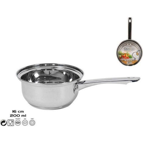 16 cms cazo acero inoxidable 200 ml manhattan para induccion ,vitro  y gas