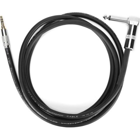 Câble audio stéréo 6.35mm mâle vers 3.5mm mâle pour guitare, piano, ampli et téléphones mobiles - 1.5m (1/5)