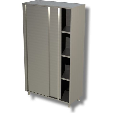 Armoire 2 portes coulissantes + 3 etageres - P 700 x H 1800 mm - Ristopro