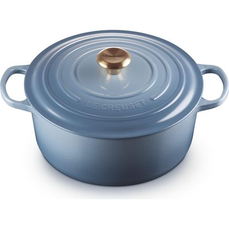 Cocotte ronde en fonte émaillée avec couvercle, 28 cm, 6.7 Litres, Chambray, 21177284344441 (1/5)