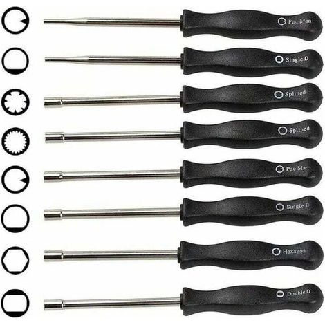 Lot de 8 Outil de réglage du carburateur, 2 Cycles La Plupart des Moteurs de Tournevis pour Carburateur Nettoyage Moteur Réparation Convient à (1/5)