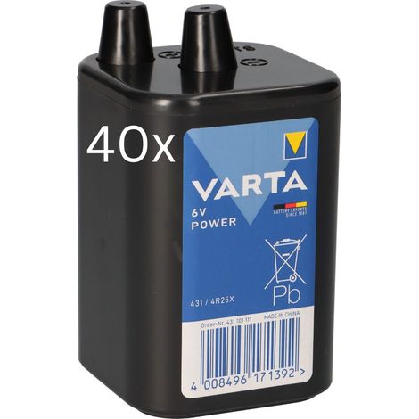 40x Varta 431 4R25X Batterie 6V 8,5Ah – passend für Baustellenleuchten, Warnlampen & Sicherungstechnik (1/5)