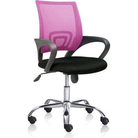 Silla de oficina Logic Negro - Rosa Logic 60cm (ancho) x 90-102cm (alto) (1/5)