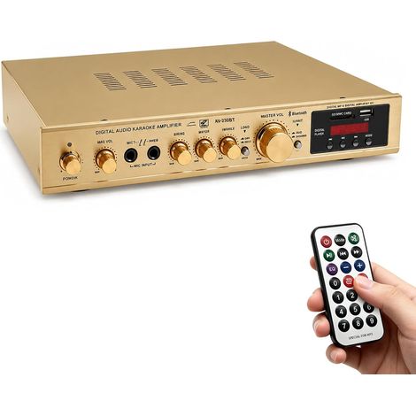 Amplificateur Audio, Récepteur Amplificateur Audio Stéréo 600W Home Cinéma Amplificateur Stéréo Hi-Fi 5.1 Canaux Caisson Basses Home Cinéma pour Haut-parleurs Domestiques Karaoké Lecture SD USB (1/5)