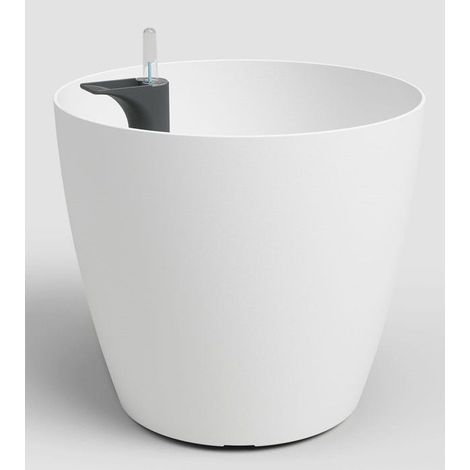 Pot de fleurs - ARTEVASI - San Remo SWS 42 MA - Intérieur/extérieur - Plastique - Ø43,3 x H39,5 cm - 42,3 L - Blanc (1/4)