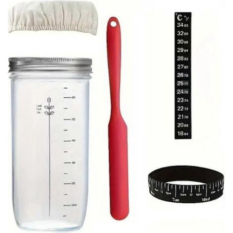 Gärglas für Brot, Sauerteigglas, Brotbacken, klein