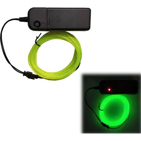 MINKUROW 5 M El Wire El Cavo Al Neon Emettitore Di Luce A Batteria Per La Festa Di Halloween (Verde Luminoso) (1/5)