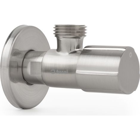 Robinet équerre design - ACS - ACIER - Mâle 1/2" / Mâle 3/8" - Tucai