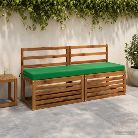 vidaXL Cojín de banco SOEST 100% Poliéster Verde 150 x 40 x 8 cm (1/5)