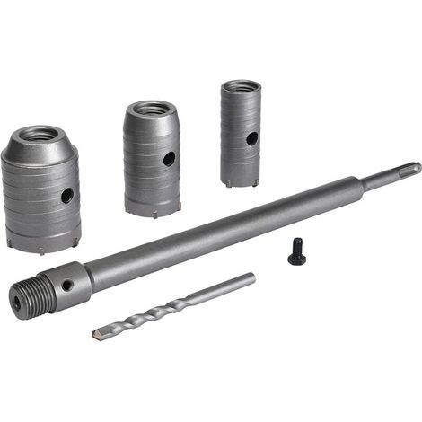 Scie à Cloche Trépan, Ø30mm, 40mm, 50mm Set de Scies Cloches , Trépan Béton 350 mm SDS Plus Tige d'Extension Pointe en Carbure de Tungstène,Scie Cloche pour Brique Pierre Béton Ciment (1/5)
