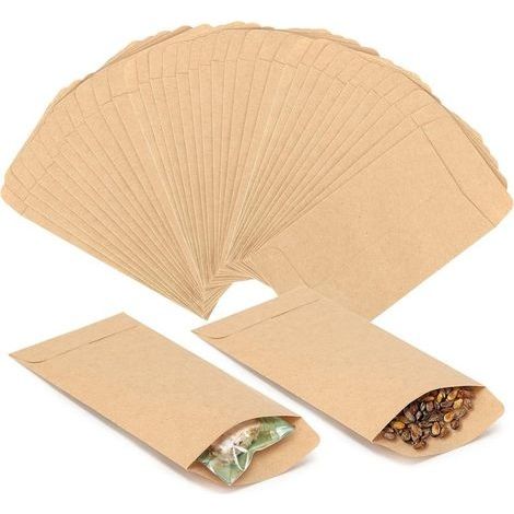 Lot de 50 sachets de papier Kraft Petit Sac en papier Alimentaire, 6 cm x 10 cm (1/5)