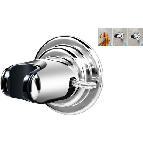 Verchromte, silberfarbene Universal-Halterung für Handbrausen, Badezimmer-Ersatzteil (1/4)
