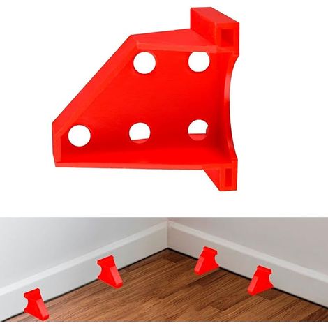 60 Pack Laminate Wedges for Laminate, Vinyl, and Parquet Floors, Accurate Spacing 1/4" and 1/3" Spacing, Reusable, Easy to Use (60 Piece, Red) (1/5)