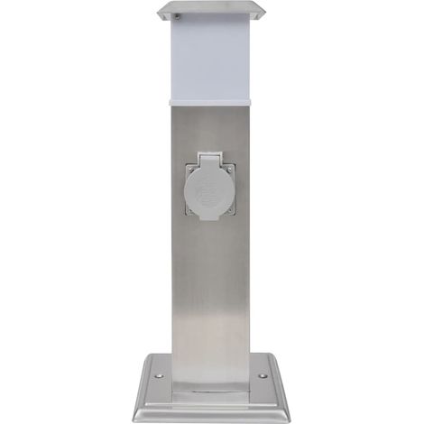 Pilier de prise de jardin avec lampe Acier inoxydable CFW35043 (1/5)