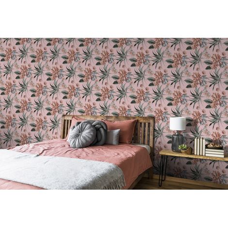 Papier peint intissé Flowers Pink 1005 x 52cm Rose (1/5)