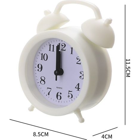 Réveil Analogique - Cadran 3D Grand Format - Mouvement Quartz Précis - Pour Dormeurs Profonds - Réveil Sans Fonction Snooze - 1 Pièce (1/5)