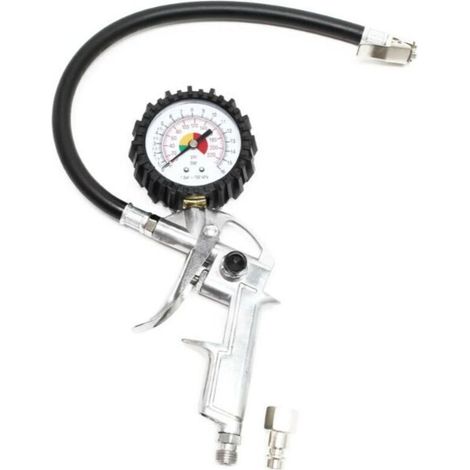 Luftkompressorpistole mit Manometer (0-16 bar) für Auto- und Motorradreifen