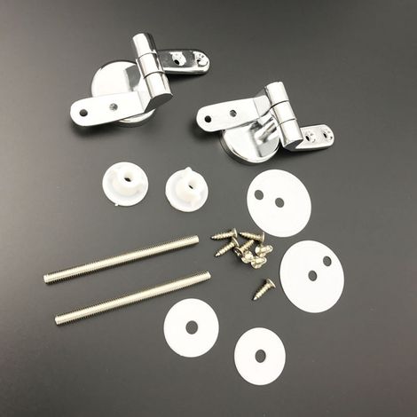 Charnières de rechange en alliage de zinc pour abattant de toilette, ensemble de charnières pour couvercle de toilette (1/5)