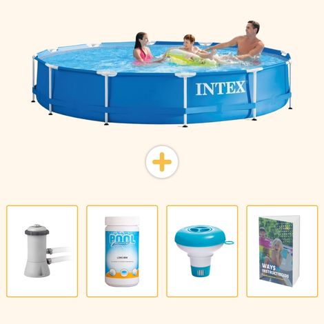 Intex Piscine Tubulaire Ronde - 366x76 cm - 5-pièces  SCB104 (1/5)