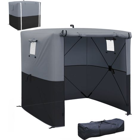 2 x 2m Pop-Up Gazebo, with Accessories - Black (1/5)