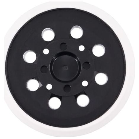 Almohadilla de lijado autoadhesiva de 125 mm con 8 orificios, compatible con las lijadoras orbitales aleatorias Bosch PEX 300 AE y PEX 400 AE, Poweka (blanca).