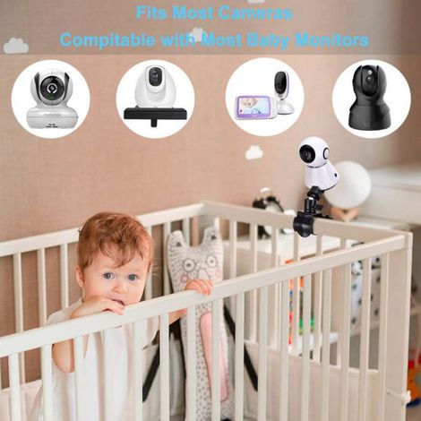 support à pince pour caméra bébé Support de caméra pour bébé, Angle réglable, solidement fixé, universel, bricolage camera (1/4)