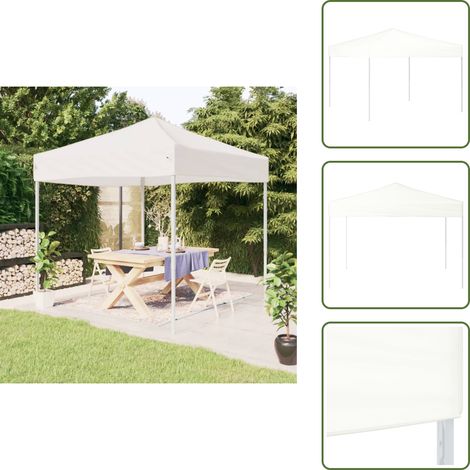 Partyzelt Faltbar Weiß 3x3 m - Outdoor-Zelt - Partyzelt - Gartenzelt - Sonnenschutz - Pavillon (1/5)