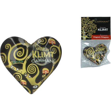 Imán de nevera con forma de corazón, cuadro del árbol de la vida de Gustav Klimt, regalo (1/3)