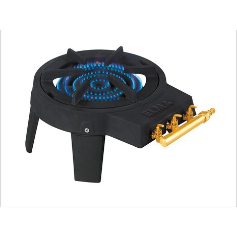 Hornillo a gas de hierro fundido triple válvula 9 kW 40 x 30 x 19 cm