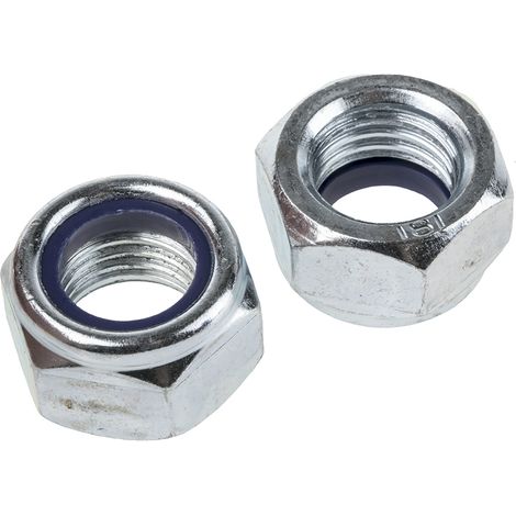 Ecrou frein RS PRO M10, en Acier Insert nylon ( Prix pour Sachet de 100 )