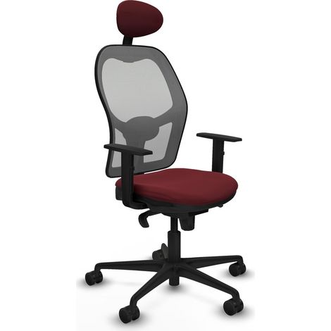 Sedia Ufficio con Poggiatesta Jorquera Piqueras y Crespo 1D036N1 Rosso Granato (1/5)