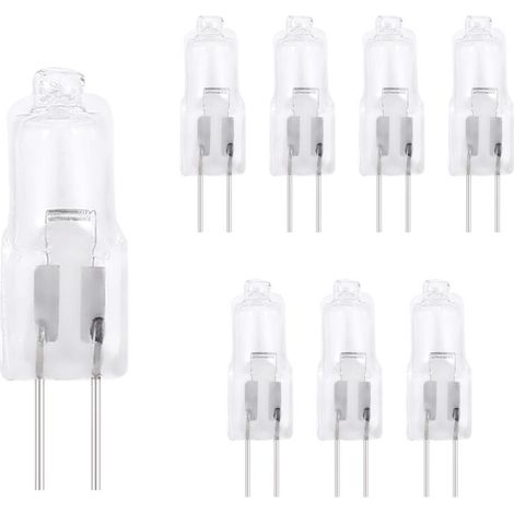 SODIAL(R) 12V 20W Ampoule halogene blanche chaude Lampe Bi-Broche Base 8 Pcs (1/4)