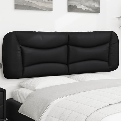 Coussin de tête de lit noir 160cm similicuir (1/5)